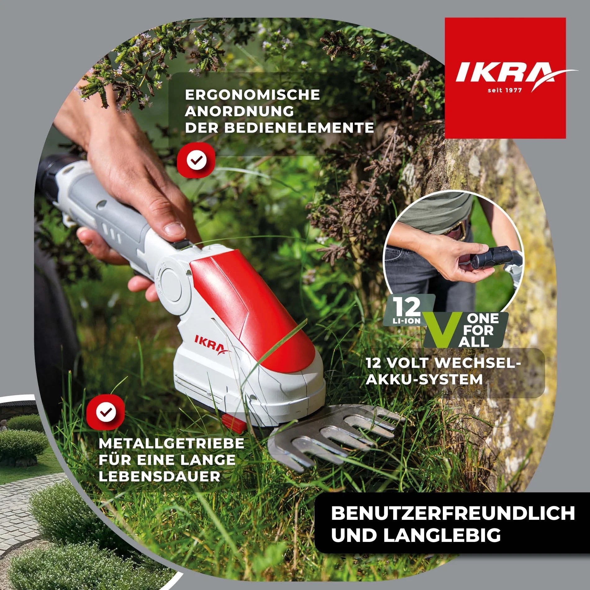 Akku Gras- und Strauchschere IGBS 1210
