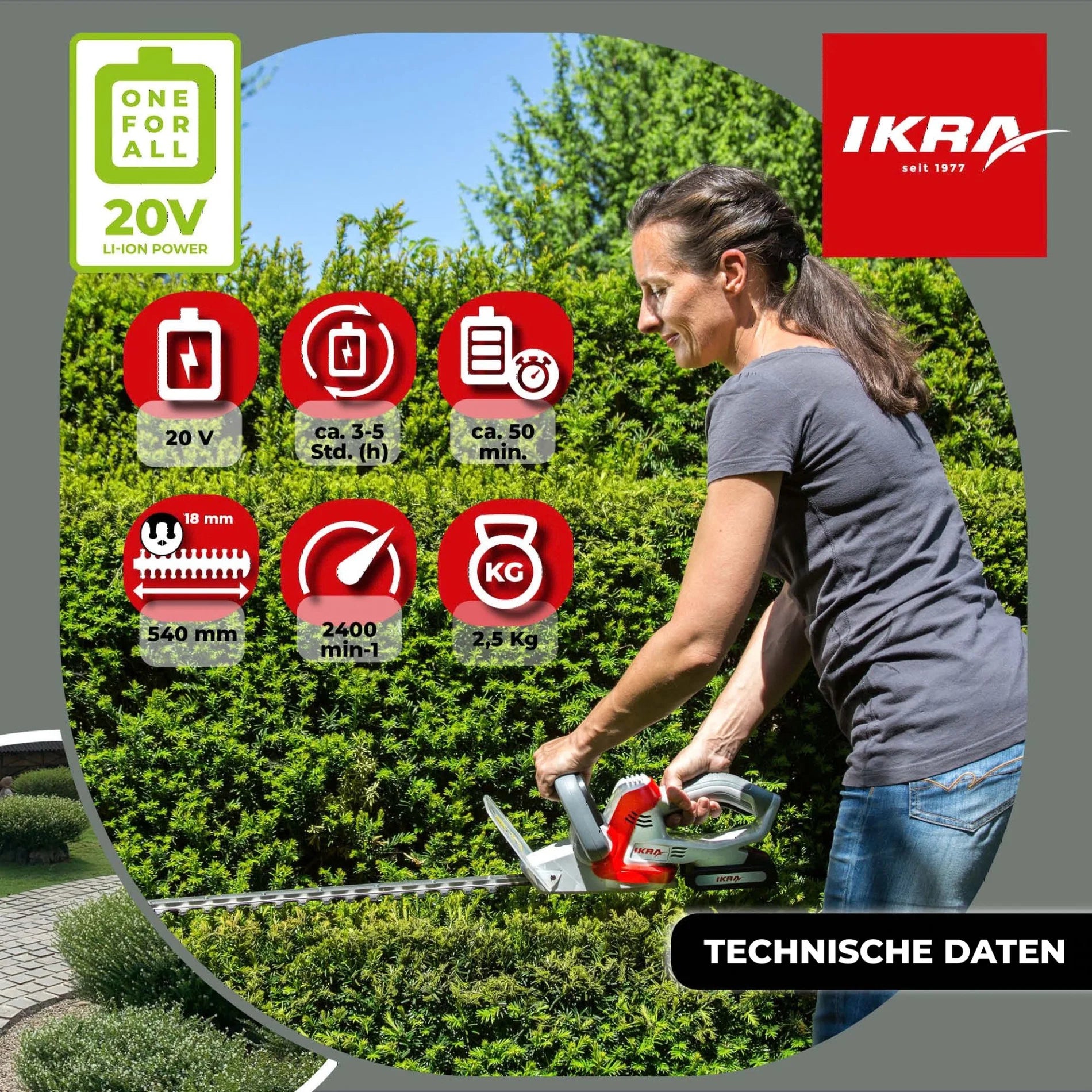 Akku Heckenschere IAHS 20-1