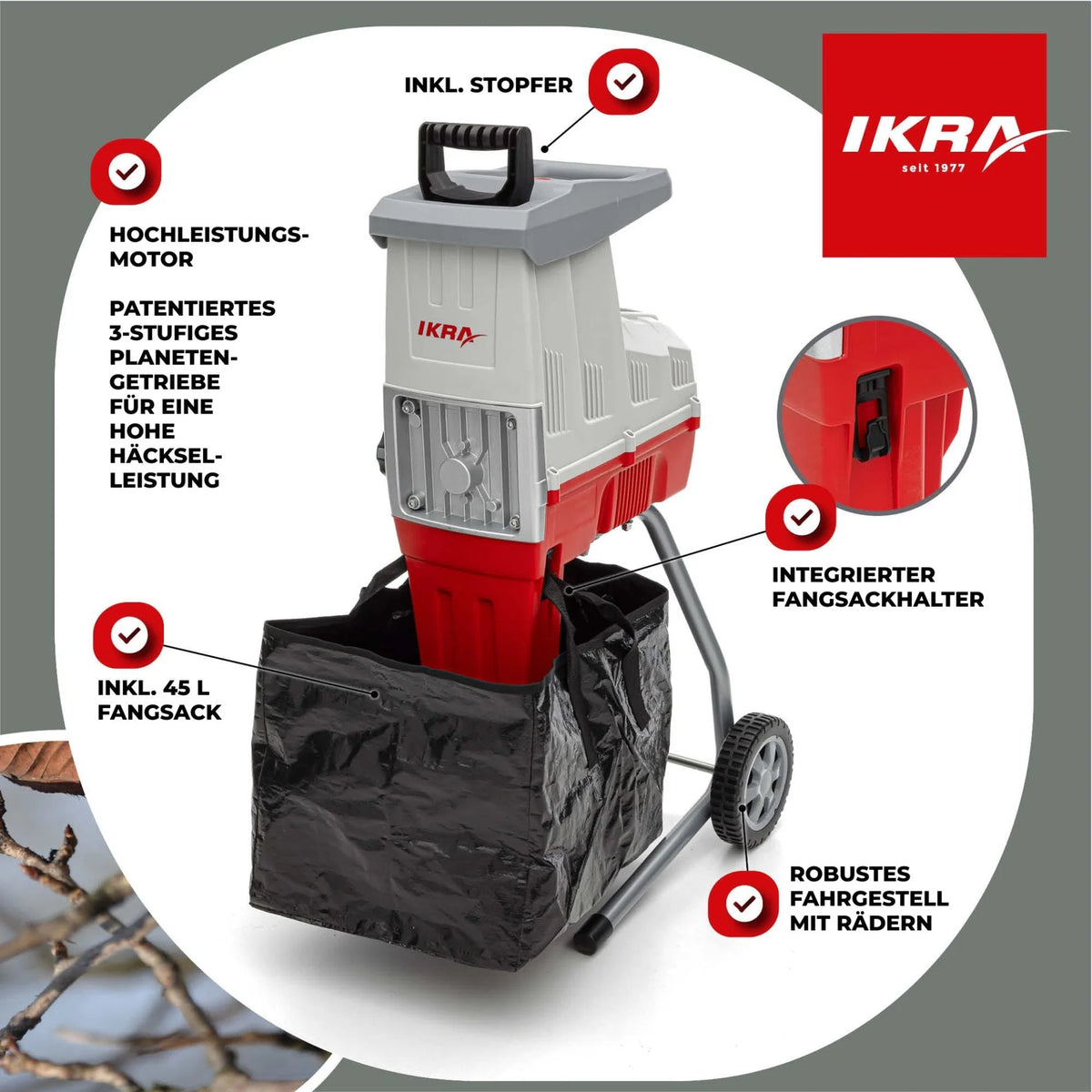 Elektro Leisewalzenhäcksler ILH 3000 S