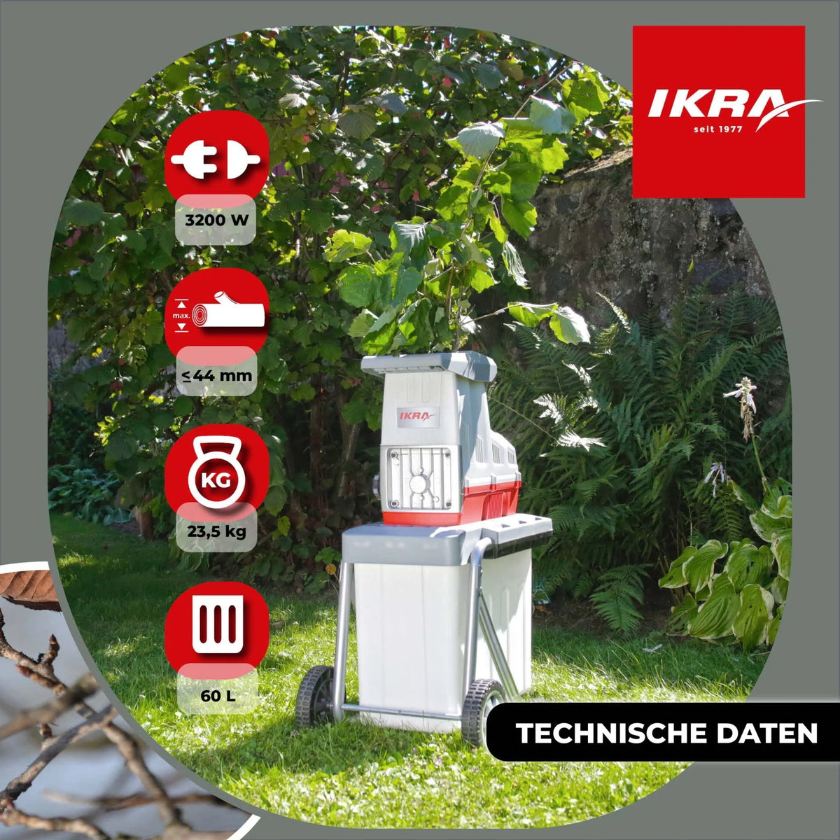 Elektro Leisewalzenhäcksler ILH 3200 A