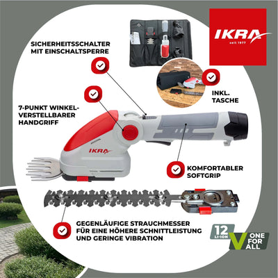 Akku Gras- und Strauchschere IGBS 1210