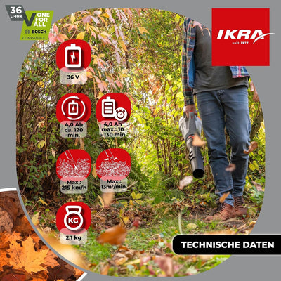 IKRA 36 Volt Bosch Akku-System – einer für alle