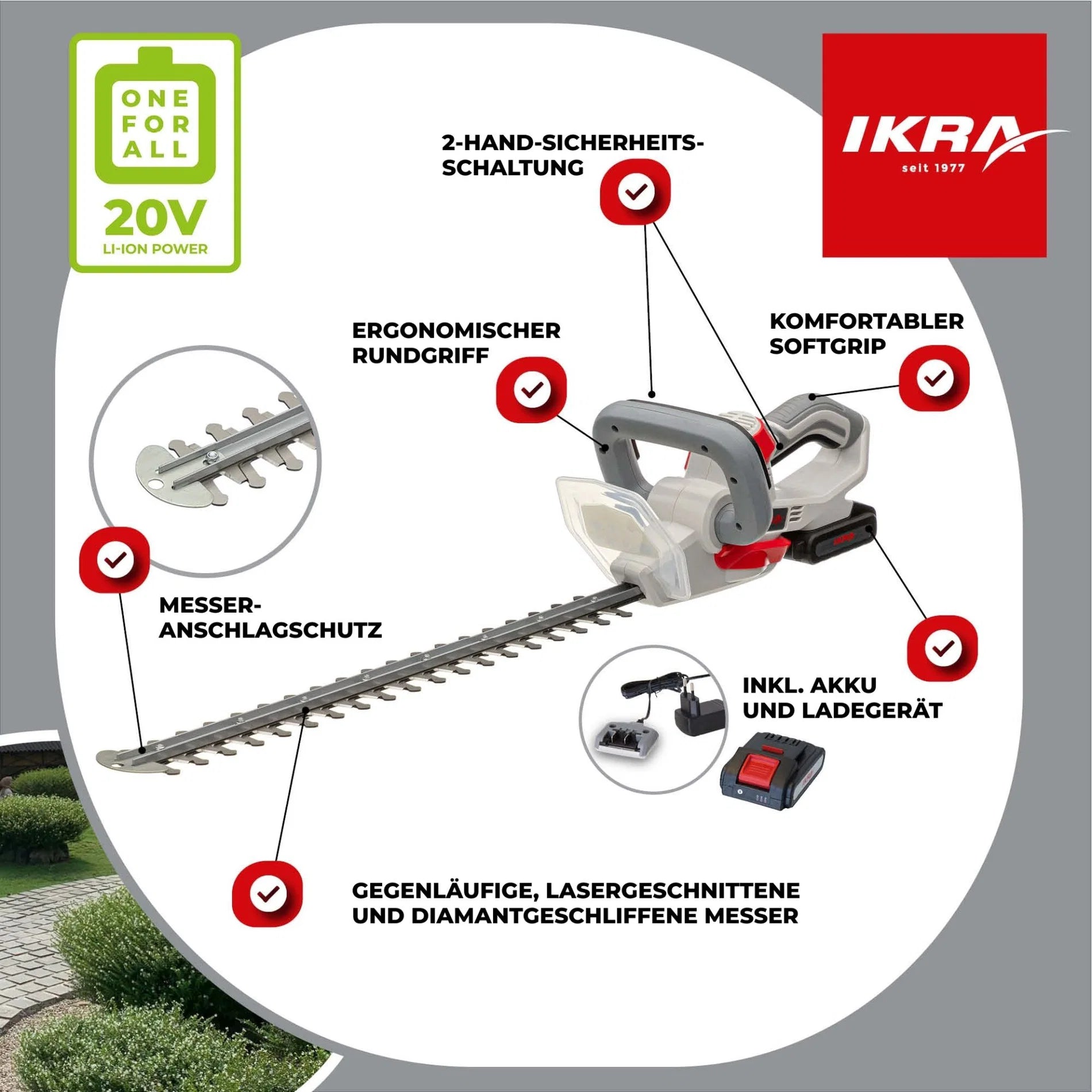 Akku Heckenschere IAHS 20-1