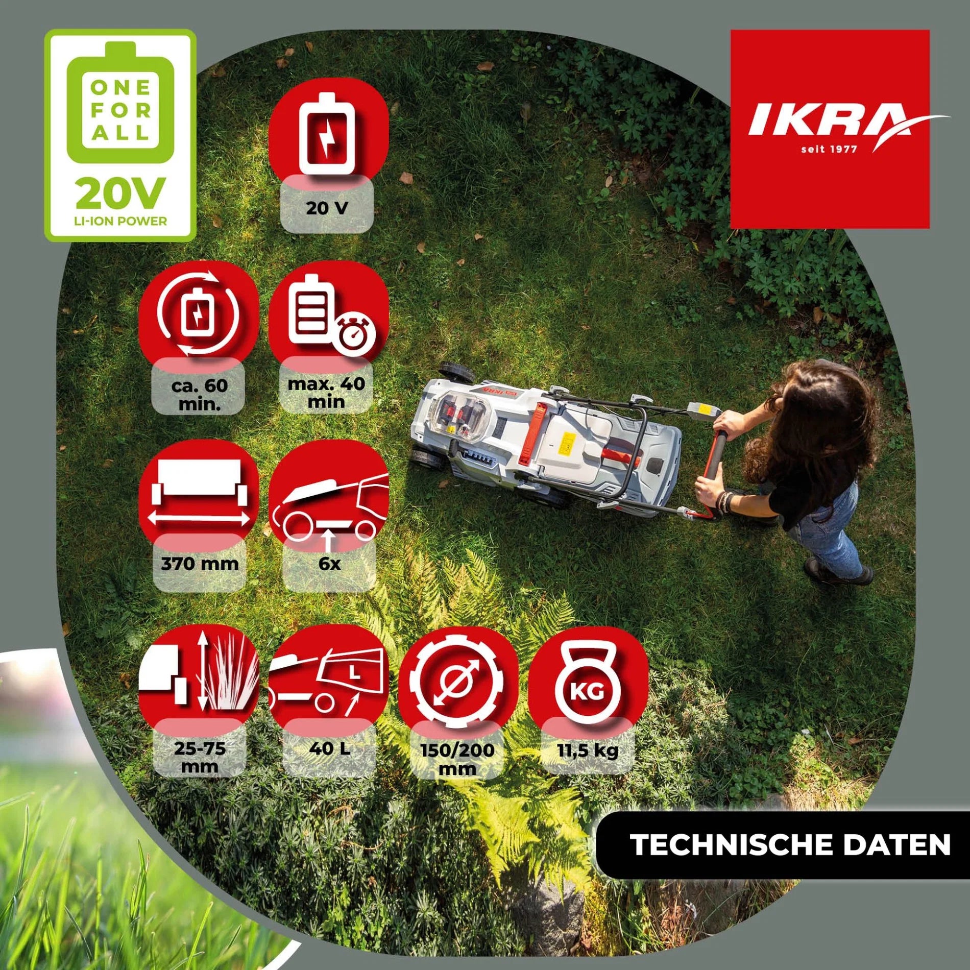 Akku Rasenmäher ICM 2/2037
