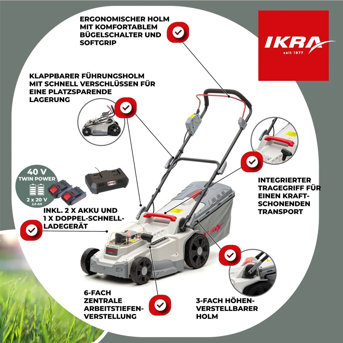 Akku Rasenmäher ICM 2/2037
