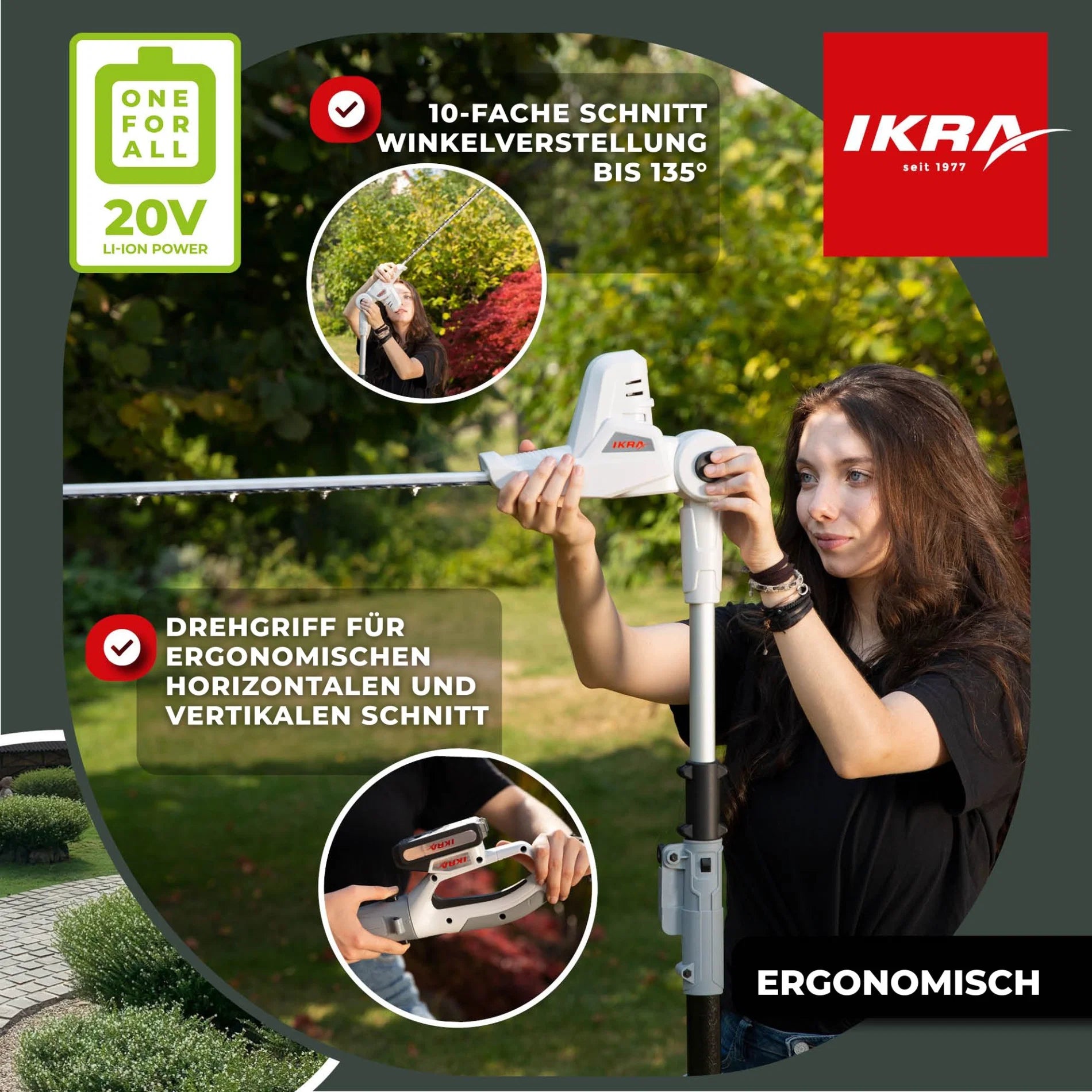 Akku Teleskop-Heckenschere ICPH 2040