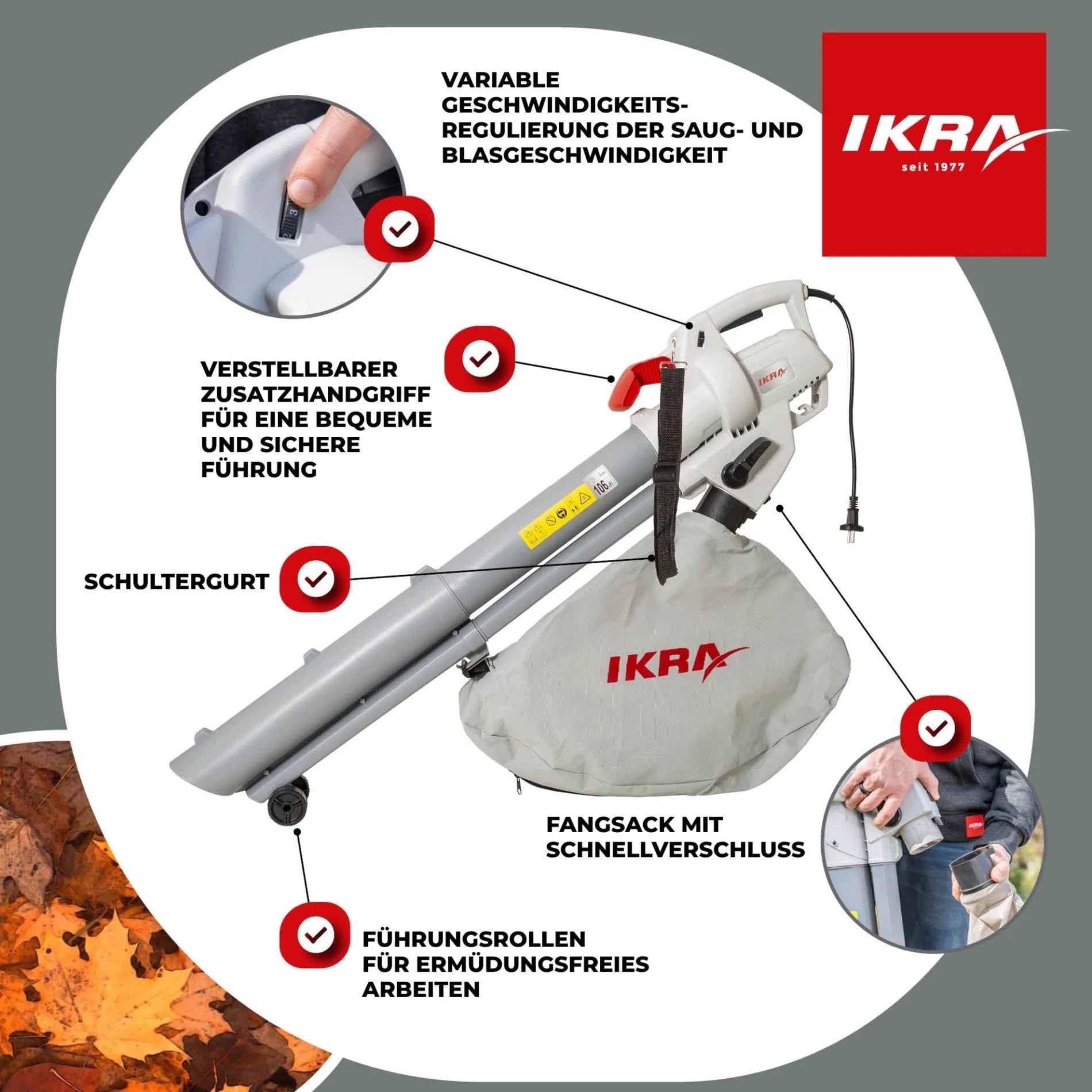 Elektro Laubbläser und -sauger IBV 3000