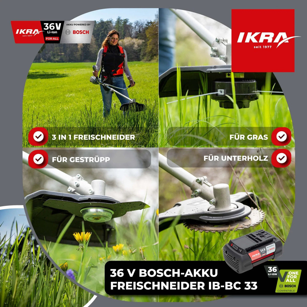 Akku Freischneider IB-BC 33