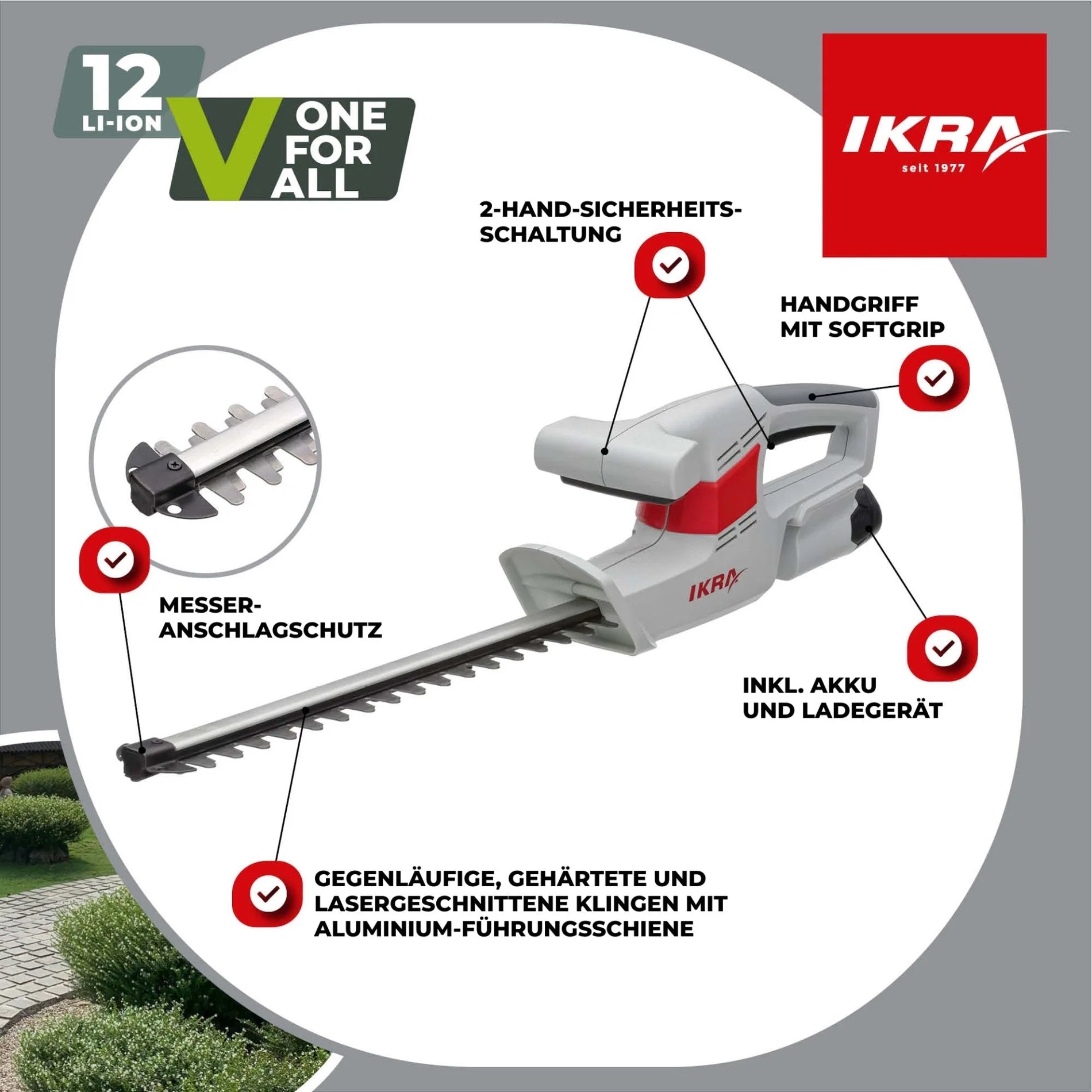 Akku Heckenschere IAHS 1240
