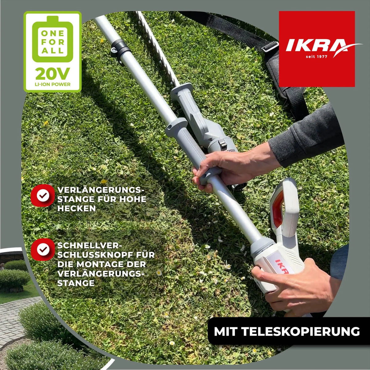 Akku Teleskop-Heckenschere ICPH 2050