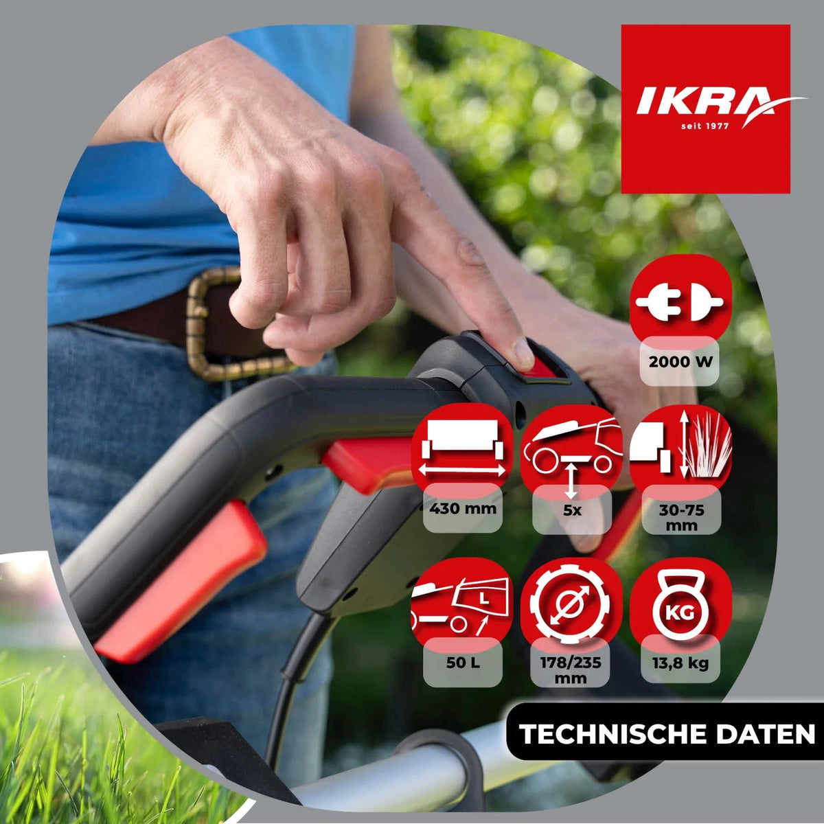 Elektro Rasenmäher IERM 2043 T