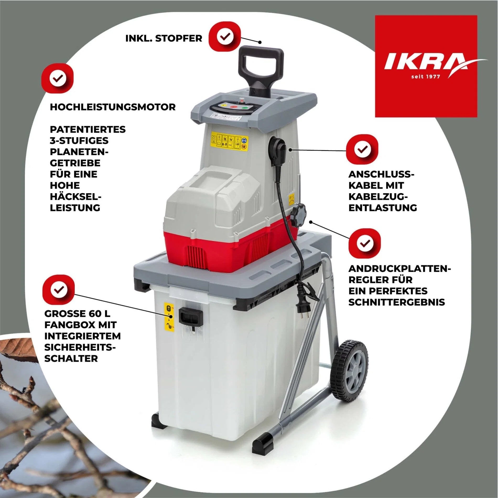 Elektro Leisewalzenhäcksler ILH 3200 A